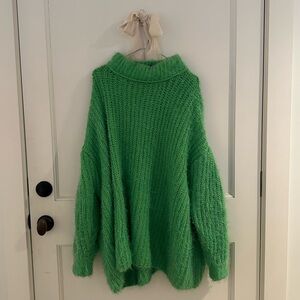 Free People Green Oasis Tunic Pullover size small